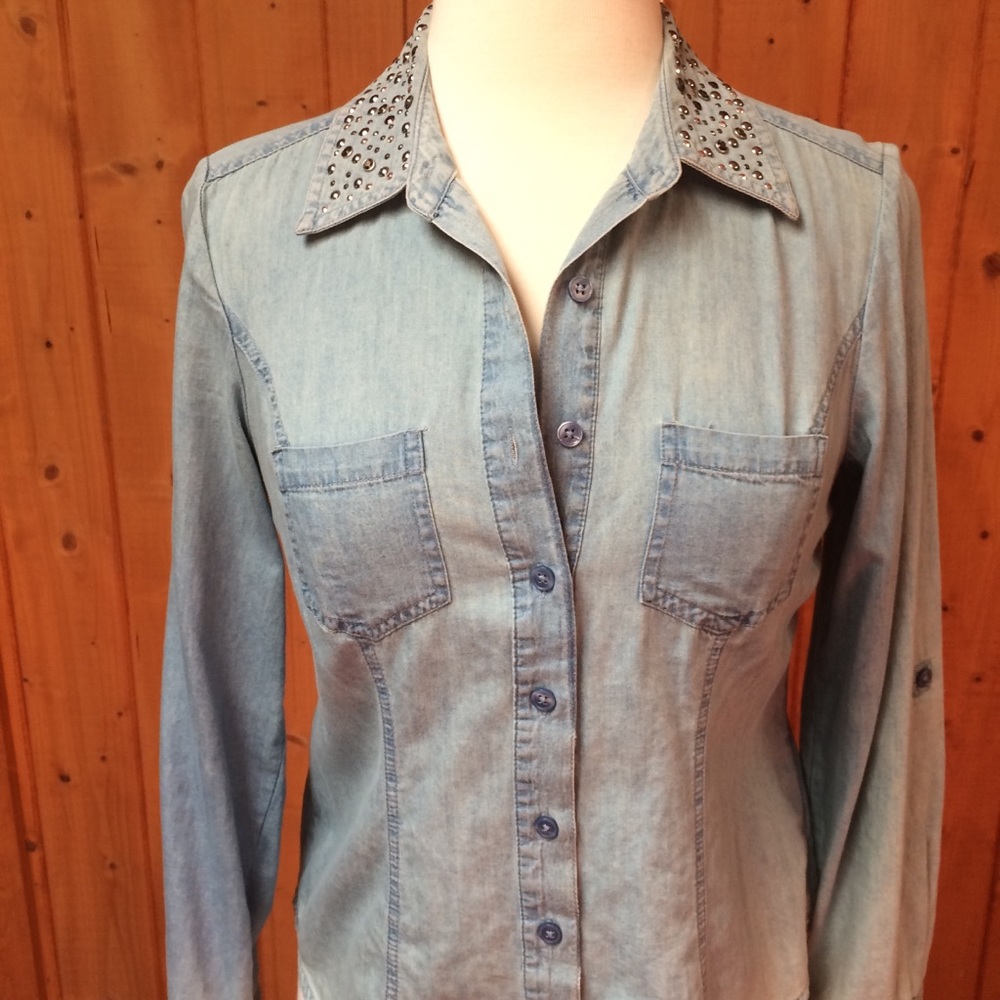 Vintage Style&Co Chambray Rhinestone… - Picture 3 of 8